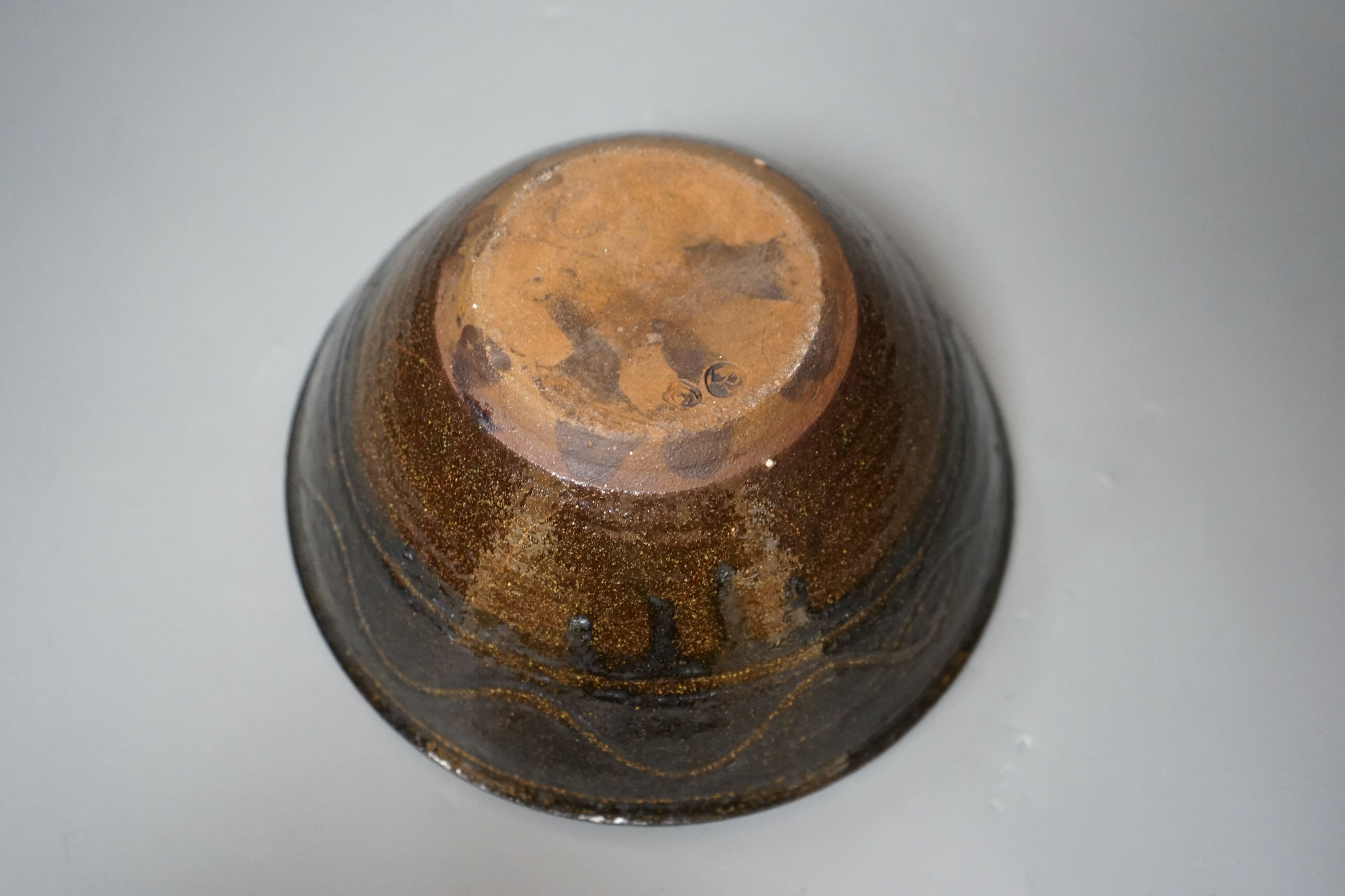 Michael Cardew (1901-1983), a Widdecombe glazed pottery bowl, impressed marks to base, 9.5cm tall